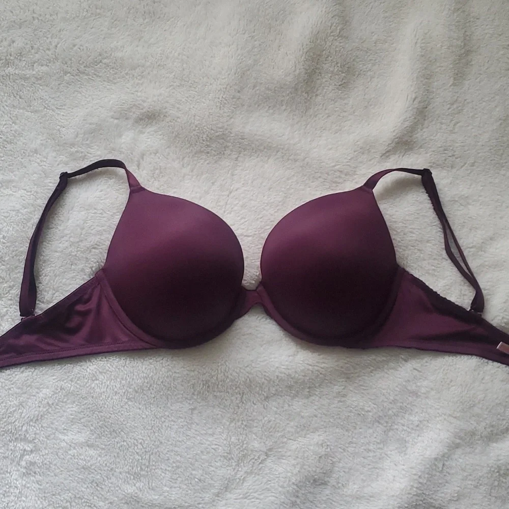 VICTORIA’S SECRET | PINK Wear Everywhere Push Up Purple Bra 32E/32DD - Picture 2 of 6